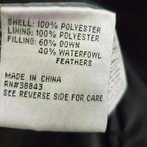 LARRY LEVINE down filled black coat size small. - Picture 7 of 8